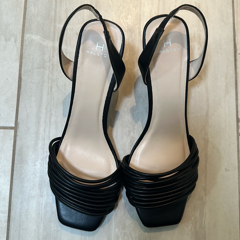 H by Halston BRAND NEW square toe low heel sling-back sz 9